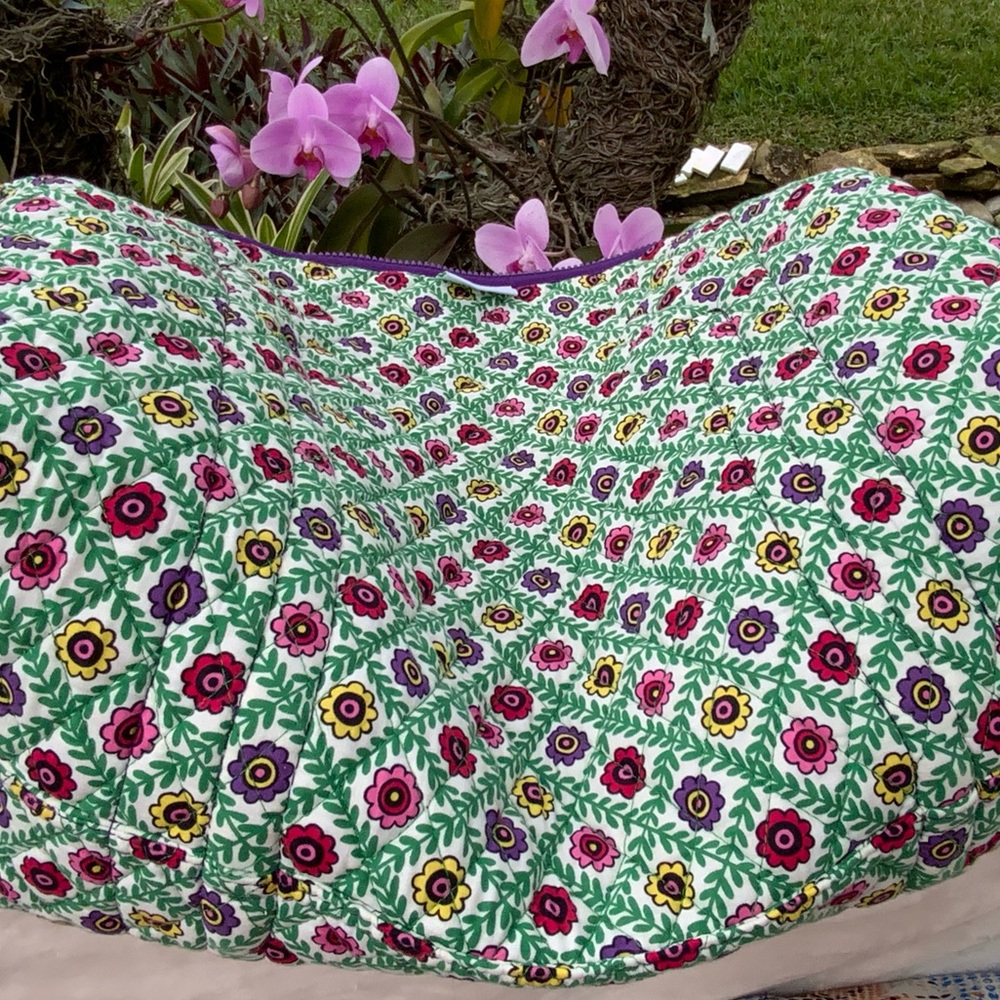 Vera Bradley Viva La Vera Duffle Bag Floral Cotton Weekender Handbag Travel - Picture 13 of 16